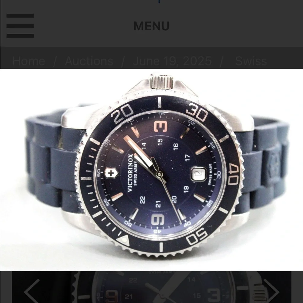 Swiss Made Victorinox Watch with a Six Slot Watch Storage Box